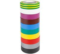 Adam Hall 580813RNB10 Jeu de rubans isolants 10 couleurs (L x l) 10 m x 15 mm 10 pc(s)