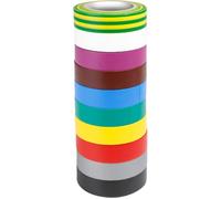 Adam Hall Accessories 580813 RNB 10 - Bande isolante 0,13 x 15 mm x 10 m lot de 10 couleurs - Rubans adhésifs et plus encore