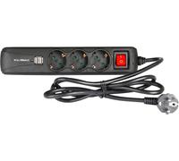 Adam Hall Accessories 8747 S 3 USB - Multiprise Secteur 3 Prises avec interrupteur et 2 ports de - Prises multiples
