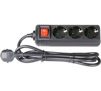 Adam Hall Accessories 8747 S3 - Multiprise Secteur 3 Prises avec Interrupteur - Prises multiples