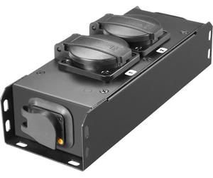 Adam Hall Accessories PRO PORT 2 T - DISTRIBUTEUR DE COURANT 2 PRISES CERTIFIÉES IP54 + - Prises multiples