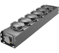 Adam Hall Accessories PRO PORT 6 T - DISTRIBUTEUR DE COURANT 6 PRISES CERTIFIÉES IP54 + - Prises multiples