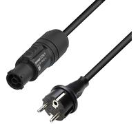 Adam Hall Cables 8101 T CON 1000 - Câble secteur CEE 7/7 - Powercon - powerCON TRUE1® et câbles de raccordement au réseau électrique