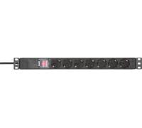 Adam Hall Cables 87471 X7 - Bâti de prises 19" 1U 7x avec interrupteur - Prises multiples