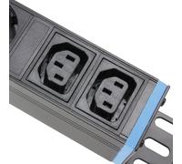 Adam Hall Cables PDU 14S MOUNT - Barre d'alimentation, 12 prises, avec interrupteur, noire