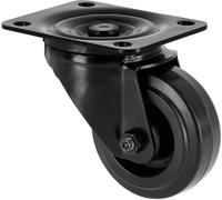 Adam Hall Hardware 372081 BLK - Roulette pivotante 80 mm, noire - Roulettes