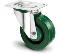 Adam Hall Hardware 372251 - Roulette pivotante 100 mm Heavy Duty avec roue verte - Roulettes