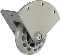 Adam Hall Hardware 37450 S - Roulette d'Angle Encastrable aluminium Bandage Souple 75 mm - Roulettes