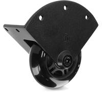 Adam Hall Hardware 37450S BLK - Roulette coin encastrable bandage souple, 75 mm, noire - Roulettes