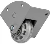 Adam Hall Hardware 37601 S - Corner Castor with 48 mm Wheel in Aluminium Die-Cast Housing, cranked - Accessoires construction de malles