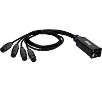 Adam Hall K4CATBOXXF3 DMX, audio Adaptateur [1x RJ45 - 4x XLR femelle 3 pôles] 0.3 m