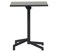 Adam table de café de jardin 60x60 cm pliante noire.