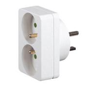 Adaptateur 2P+T 2 fiches Legrand 16 A vers socle 20 A