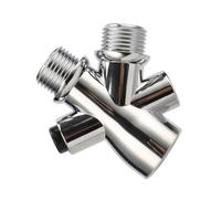 Adaptateur 3 voies pour robinet de douche 1/2" en ABS | Détourne l'eau efficacement entre deux sorties en utilisant une douche lisse à trois voies en T et des tuyaux de jardin.