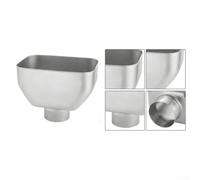 Adaptateur Acier Inoxydable Gouttière 80mm Drainage Toit(89mm) | Acier inoxydable, flux rapide, design entonnoir large, débordement, toiture sécurisée