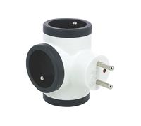 Adaptateur blanc 3 prises sans fusible 16A, Legrand