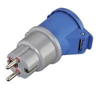 Electraline Adaptateur pour caravane 80861 – Prise CEE 2P+T 16A IP44 Bleu