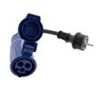 Adaptateur caravane femelle avec prise électrique male CEE IP44 16A 30 cm