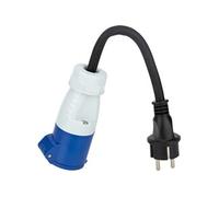 - Adaptateur caravane mâle 2P+T vers femelle CEE 17