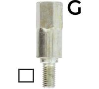 Adaptateur carré de Ø: 6mm - Se monte avec notre renvoi d'angle universel 1602042, élagueuse 1603093 et lamier universel 1801000