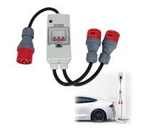 Adaptateur CEE 32 A vers 16 A avec prise Schuko, fiche CEE, IP44, câble de rallonge, câble adaptateur caravane, prise 5P 32A pour atelier, chantier