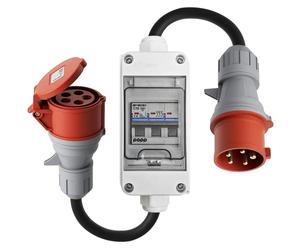 Adaptateur CEE, 32A à 16A, triphasé, évaluation IP44, CEE 32A à 16A 75cm