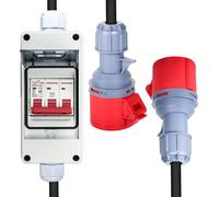 Adaptateur CEE 32A vers 16A, indice de protection IP44, avec fusible, câble de 1 mètre