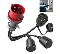 Adaptateur CEE 400V vers 230V x 3, connecteur pour distributeur de courant, câble d'extension