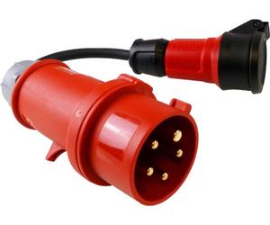 Adaptateur CEE courant fort 16 A 30 cm fiche vers 230 V système belge/français Doktorvolt® 2428