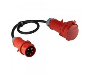 Adaptateur CEE courant fort 1m 16A mâle sur 32A femelle 2551