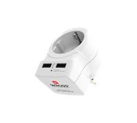 Adaptateur Chargeur Voyage 2 USB A 7A Europe vers UK 2/3 poles Blanc Skross