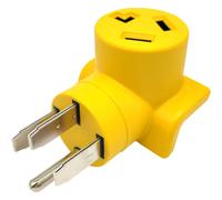Adaptateur compact monobloc 62855 14-50P vers 10-30R pour camping-car et sèche-linge ; sortie : 30 A, 250 V