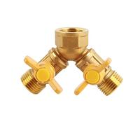 Adaptateur Connecteur Robinet à 2 Voies Répartiteur Tuyau Pour Dédoubler Robinets En Laiton 1/2in Accessoire Pour Arrosage Jardin