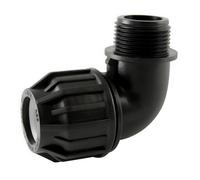 Adaptateur coudé à 90° mâle PE Compression Codital Ø20/1/2" de Codital - Raccord PE compression