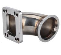 Adaptateur coudé à 90° pour bride de turbocompresseur V-Band à T3, usiné CNC, compatible avec les turbocompresseurs 304