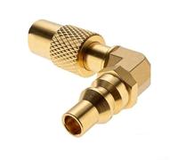 Adaptateur coudé à connexion rapide au propane pour VR pour plaques de cuisson avec déconnexion rapide mâle de 35,6 cm et construction en laiton massif pour systèmes à basse pression