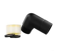 Adaptateur coudé de douche à 90 degrés en laiton massif noir mat - Connecteur d'extension rotatif pour tête de poche - Filetage mâle femelle NPT 1,27 cm