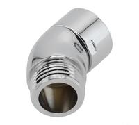 Adaptateur coudé de douche G1/2 en acier inoxydable 304 chromé Angle 135° Prise murale pour tête de poche Royaume-Uni
