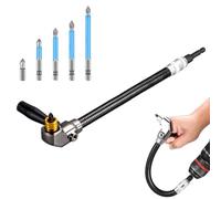 Adaptateur coudé de perceuse à 90 degrés en acier au carbone précis et | Adaptateur angulaire pour perceuse pour réparations domestiques, bricolage, menuiserie et mécanique
