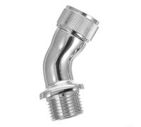 Adaptateur coudé en laiton pour pommeau de douche, connecteur à 45 degrés, design unilatéral, changement d'angle de pommeau de douche, finition chromée