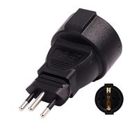 Adaptateur d’alimentation rond suisse à 3 broches vers prise européenne standard 16 A 250 V mâle femelle pour usage domestiqu