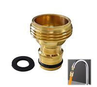 Adaptateur d’eau avec Filetage Extérieur 3/4 pouces et Raccord - Connecteur en Laiton Durable pour Robinet de Jardin (compatible avec Gardena)