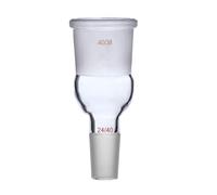 Adaptateur d'agrandissement de verre for verrerie de laboratoire (cône mâle 24/40 et femelle 40/38)
