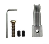 Adaptateur d'arbre de sortie de machine de meulage en acier pour moteur électrique 775 à perceuse manuelle avec filetage M10 x 1,5 et alésage de 5 mm, finition argentée, design compact pour outils