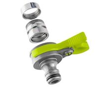 Adaptateur d'arrosage pour robinet intérieur - Jardibric - Convient aux robinets filetés mâle ou femelle - Vert