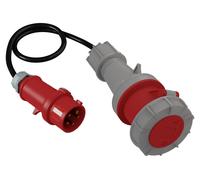 Adaptateur de 1 mètre, transformant une prise CEE 400 V/32 A/5 pôles en une prise 400 V/63 A/5 pôles, modèle 2797