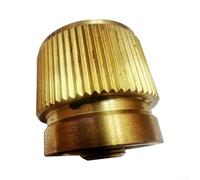 Adaptateur de bidon de propane de 0,5 kg vers valve EN417, convertisseur de gaz en aluminium léger pour poêles de randonnée, joint en laiton sécurisé (doré)