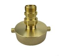 Adaptateur de borne d'incendie en laiton robuste de 6,3 cm NST femelle vers raccord de tuyau d'arrosage mâle de 1,9 cm (adaptateur droit)