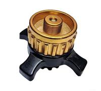 Adaptateur de bouteille de gaz pour cuisinière d'extérieur Campingaz EasyClic vers valve filetée EN417 compatible avec la plupart des réchauds de camping portables (doré)