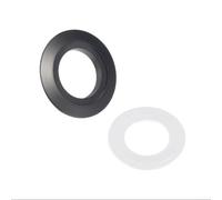 Adaptateur de Bouton de Chasse Double 38mm pour Réservoirs 48mm et 58mm, Kit de Conversion Robuste en Plastique pour Toilette, Installation Facile, Noir Argent Or(Black)